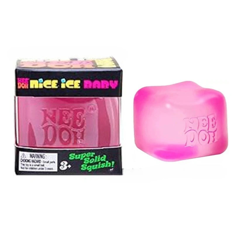 Needoh Nice Cube Sensory Stress Reliever Fidget Tool for Anxiety &Focus Desk for Adults & Anti-Anxiety Squeeze Kids