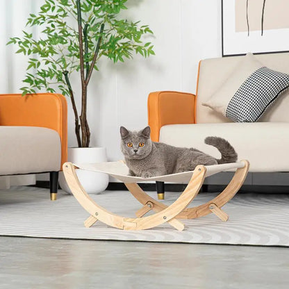 Elevated Cat Bed Anti-Slip Cat Hammock Bed for Indoor Rocking Cat Bed Elevated Pet Furniture Pet Resting Hammock Cat Hammock