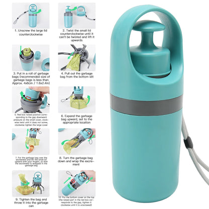 Dog Waste Picker Dog Claw Poop Scooper Zero Contact Lightweight Portable Pet Poop Scooper with Bag Dispenser for Outdoor Walking