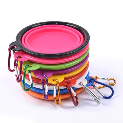 350Ml Collapsible Dog Pet Folding Silicone Bowl Outdoor Travel Portable Puppy Food Container Feeder Dish Bowl Pet Supplies