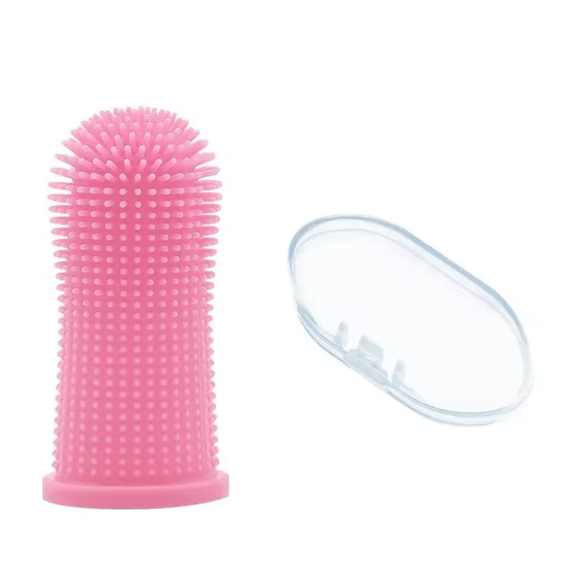 Dog Super Soft Pet Finger Toothbrush Teeth Cleaning Breath Care Nontoxic Silicone Tooth Brush Cat Dog Toothbrush Pet Products