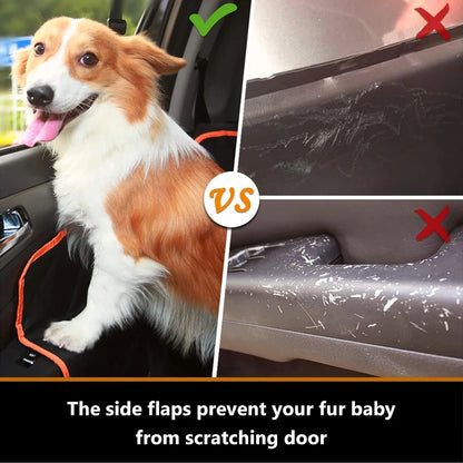 Dog Car Seat Cover for Back Seat Waterproof Seat Protector Dog Car Hammock with Visual Mesh Window Scratch Resistant Pet Car Pad