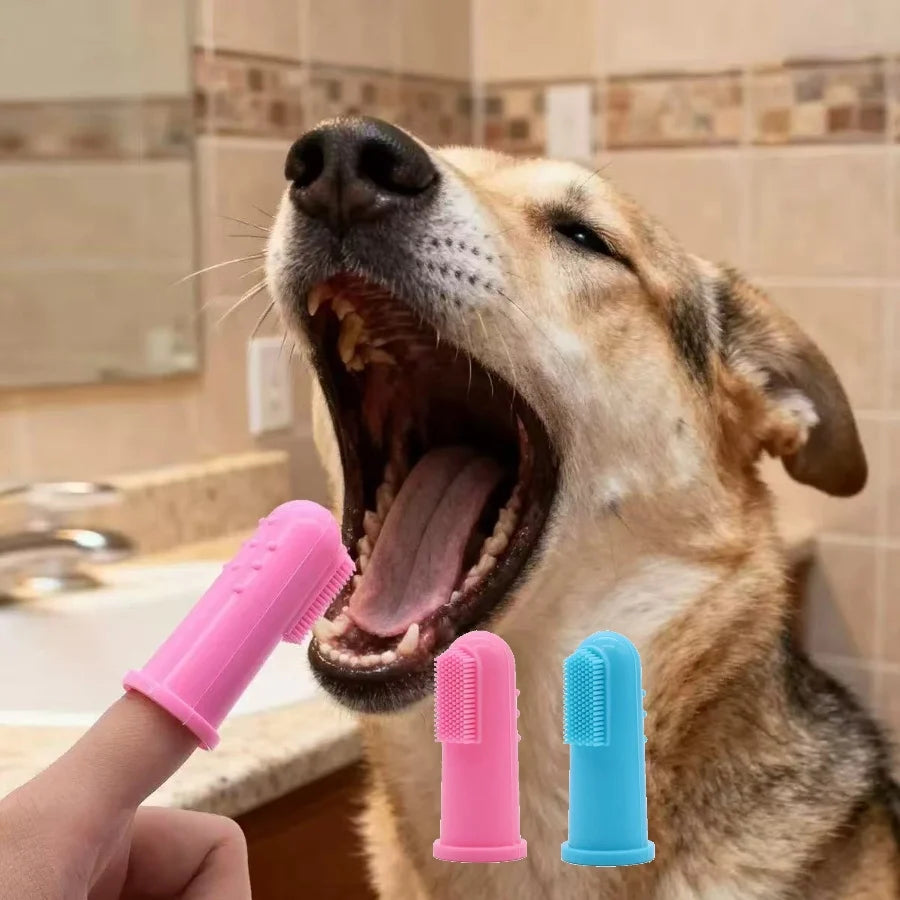 3-Sided Pet Toothbrush Dog Plastic Toothbrush Removing Tartar Cleaning Mouth Pet Care Cat Cleaning Mouth
