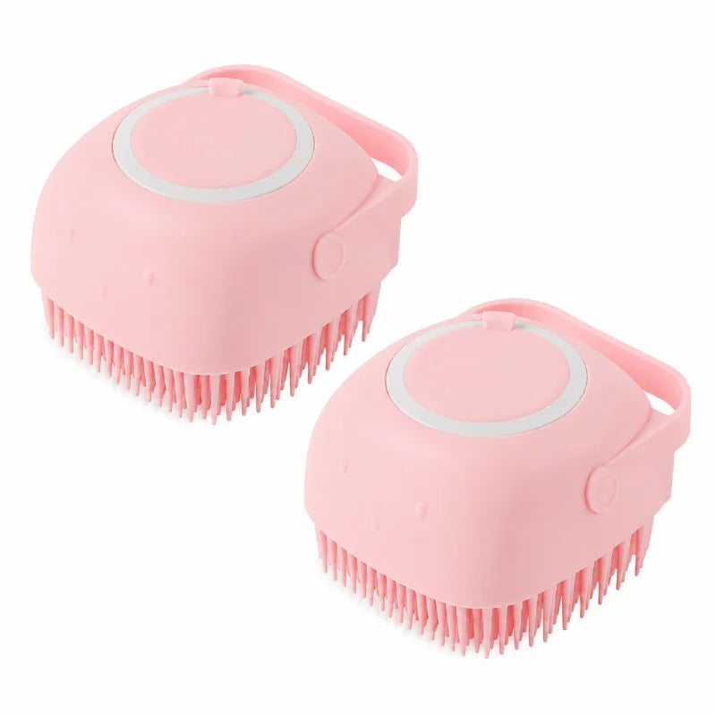 Silicone Shampoo Bath Brush Massage Comb Grooming Scrubber Brush Bathing Accessories Baby Kids Silicon Body Scrubber