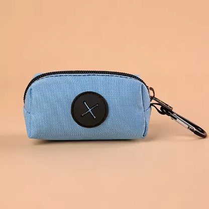 Hot Canvas Dog Poop Bag Holder, Outdoor Pet Waste Bag Dispenser with Carabiner Clip, Animal Waste Collection Pouch