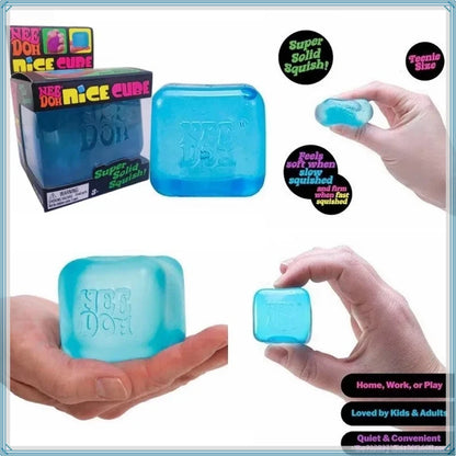 Needoh Nice Cube Sensory Stress Reliever Fidget Tool for Anxiety &Focus Desk for Adults & Anti-Anxiety Squeeze Kids